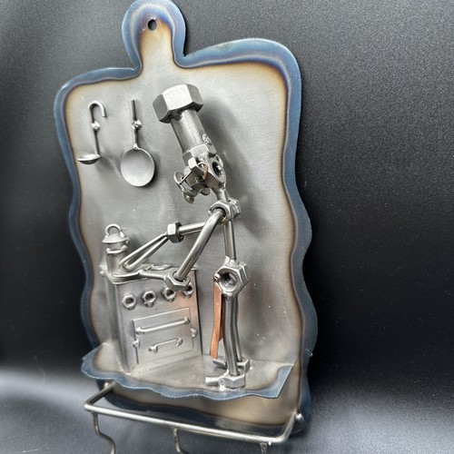 Nuts and Bolts Sculpture Chef Cooking Seasoning Metal Art Steampunk Wall Art - Picture 3 of 6