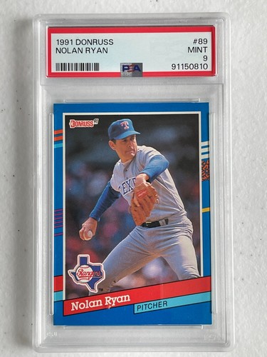 NEUWERTIG NOLAN RYAN! PSA 9! 1991 DONRUSS #89 HOF Bester Krug seit 50 Jahren!