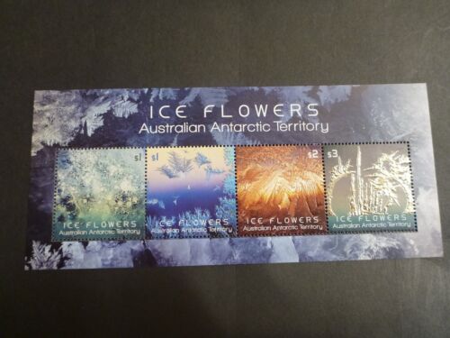 AUSTRALIA A.A.T. 2017 ICE FLOWERS 4 STAMP MINI SHEET MINT STAMPS