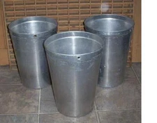 3 Aluminum Sap Buckets Maple Syrup Bucket VERY NICE