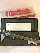 CEN-TECH 6" Electronic Digital Caliper Item 47257 with case, box, & instructions