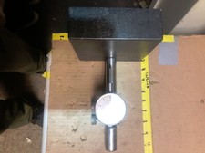 USED 6" X 6" X 2" granite plate with Japanish  drop indicator .001" minimum read
