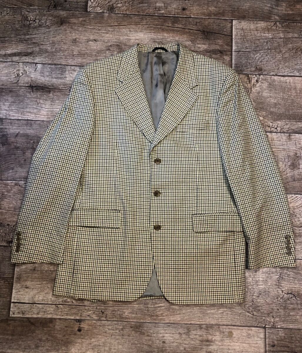 Vintage Christian Dior Monsieur Checkered Blazer Jacket Lana Vintage Christian Dior Monsieur Checkered Blazer Jacket Lana