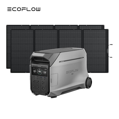 EcoFlow DELTA Pro 3 4kWh Power Station+2X400W Solar Panel Solar Generator