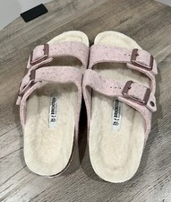 NWOT Kids Birkenstock Arizona Microfiber Shearling Desert Light Rose size 33