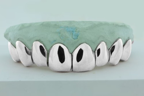 925 Solid Sterling Silver PERM,PERMANENT Cut Custom Fit Grill Grillz - Picture 4 of 5