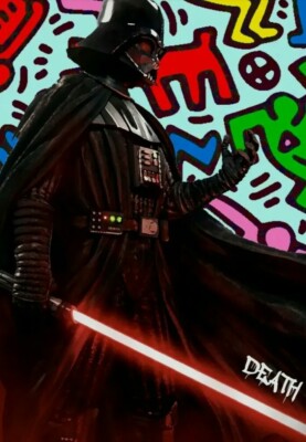 DEATH NYC DB189 ポスター スターウォーズ STAR WARS DEATH NYC Hand Signed LARGE Print Framed 16x20in COA STAR