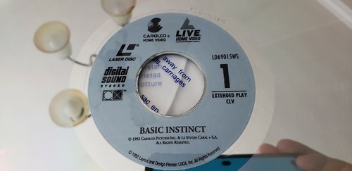 BASIC INSTINCT Laserdisc Widescreen Edition 1992 LD69015WS With Shrink Wrap NM - Picture 14 of 15