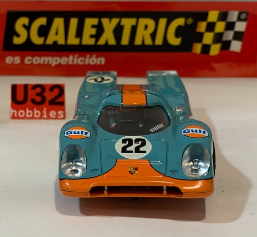 SLOT CAR SCX SCALEXTRIC ALTAYA COCHES MITICOS PORSCHE 917 #22 GULF LE MANS 1970 - Imagen 2 de 6