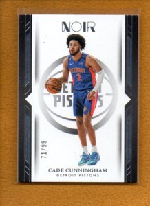 Cade Cunningham 2022-23 Panini Noir Basketball Base Icon Edition #73 /99