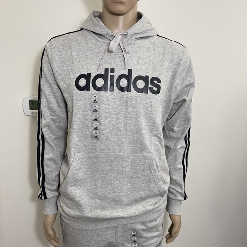 Adidas Essential 3-Stripe Logo Hoodie & Joggers Sweatpants Outfit S M L XL 2XL - Picture 6 of 12