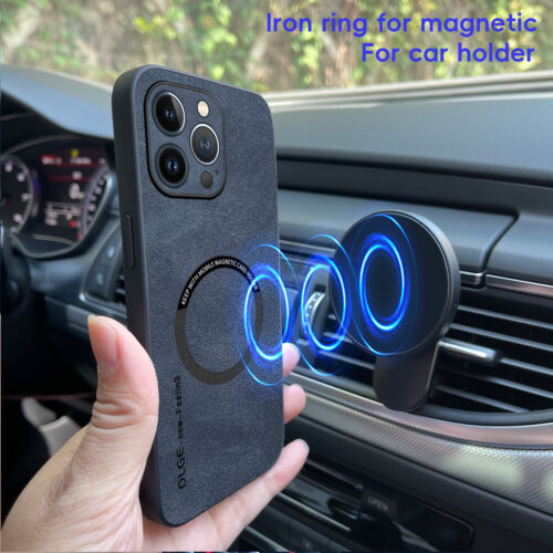 For iPhone 16e 16 Pro Max Shockproof TPU Magnetic Leather Case Mag Safe Cover - Picture 21 of 33