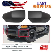 Pair Black Front Corner Bumper End Caps For Toyota FJ Cruiser 2007- 2014 LH+RH
