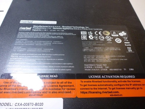 Riverbed CX570 CXA-00570-B020 10Mbps WAN OPTIMISER -TESTED, NO 12V AC SUPPLY - Picture 8 of 8