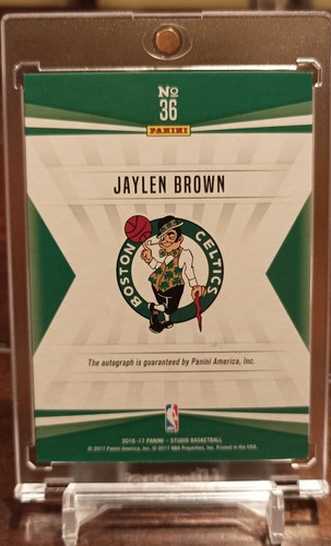 2016-17 Panini Studio Jaylen Brown Auto Rookie No. 36 #05/15 - Bild 4 von 4