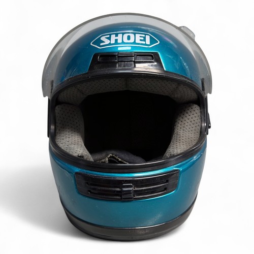 Vintage Shoei RF200 Full Face Black Motorcycle Helmet Size M, Teal - Picture 2 of 19