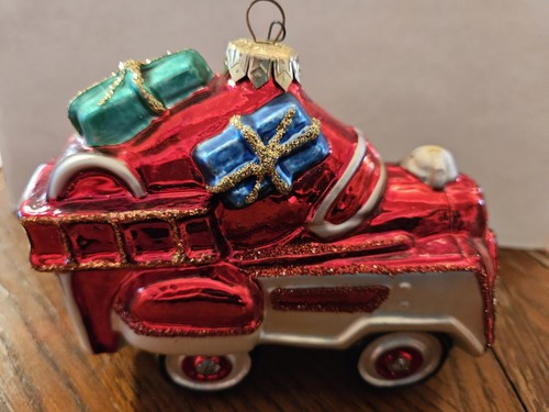 Hallmark Keepsake 55 Murray Firetruck Ornament 4" Crown Reflections Blown Glass - Picture 2 of 6