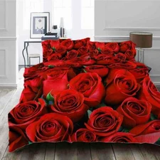 Roses Close Touch  3D Printing Duvet Quilt Doona Covers Pillow Case Bedding Sets