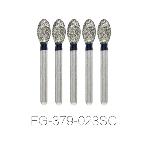 10Pcs Dental Diamond Bur FG Egg Football 379/023SC Super Coarse High Speed Black - Picture 16 of 16