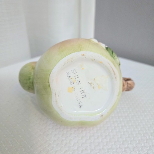 Miniature Pear Teapot Creamer Butterfly Branch Handle 5" - Picture 7 of 7