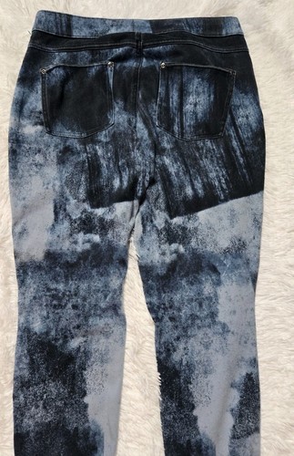 HUE Blue Acid Wash High Rise Stretch Jegging Jeans Größe Large 32x29 - Bild 10 von 12