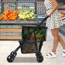 Sturdy Foldable Cart with Handle Design for Supermarket Shopping