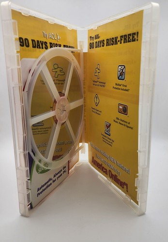 Vintage 2005 AOL 9.0 90 Days Risk Free Trial Wow CD rom With Box - Afbeelding 7 van 7
