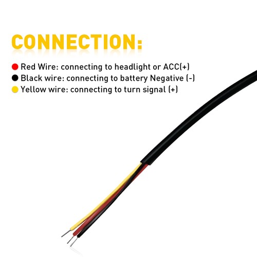 2x 60cm Flexible Amber Turn Signal White Car DRL Daytime Running LED Strip Light - Bild 4 von 10