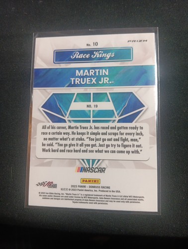 2023 Donruss Racing Martin Truex Jr Optic Race Kings Carolina Blue Wave #10 - Picture 2 of 2
