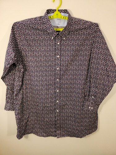 Izod NWT Shirt Mens 3XLT 20 35/36 3XL Tall Blue Long Sleeve Boats Sailing - Picture 5 of 11