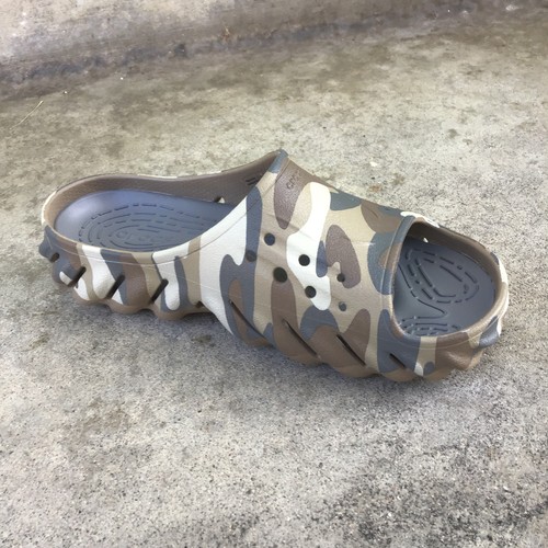 NWT CROCS ECHO CAMO REDUX SLIDES Adult Comfort Shoes Camo Slip On Size M9 W11 - Picture 5 of 7