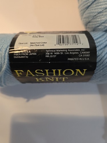 Vonnel Fashion Strickgarn 3 Unzen Babyblau #C3-112 Posten 11 Knäuel 4-fädig Acryl B21 - Bild 7 von 8