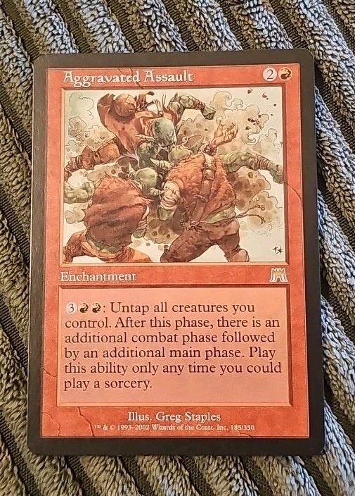 mtg AGGRAVATED ASSAULT NM Onslaught
