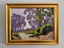 California Landscape, Forest Path, Original Painting