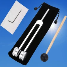 Healing Tuning Fork with Silicone Hammer Sound Therapy Musical Instrument 128Hz&