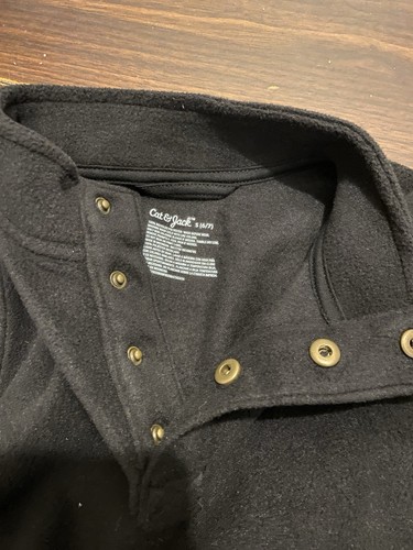Cat & Jack Black Boys Pullover Fleece Sweatershirt Sz; S - Picture 3 of 5