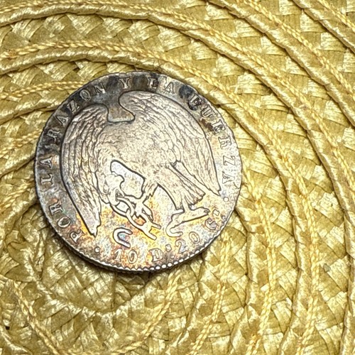 1845 2R Chile Silver Condor Rare In This Condition Toned Gem - Picture 3 of 11
