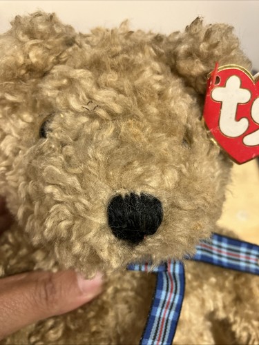 TY Teddybär CURLY Plüsch Braunbär 17 Zoll 1990 Vintage RAR - Bild 9 von 9