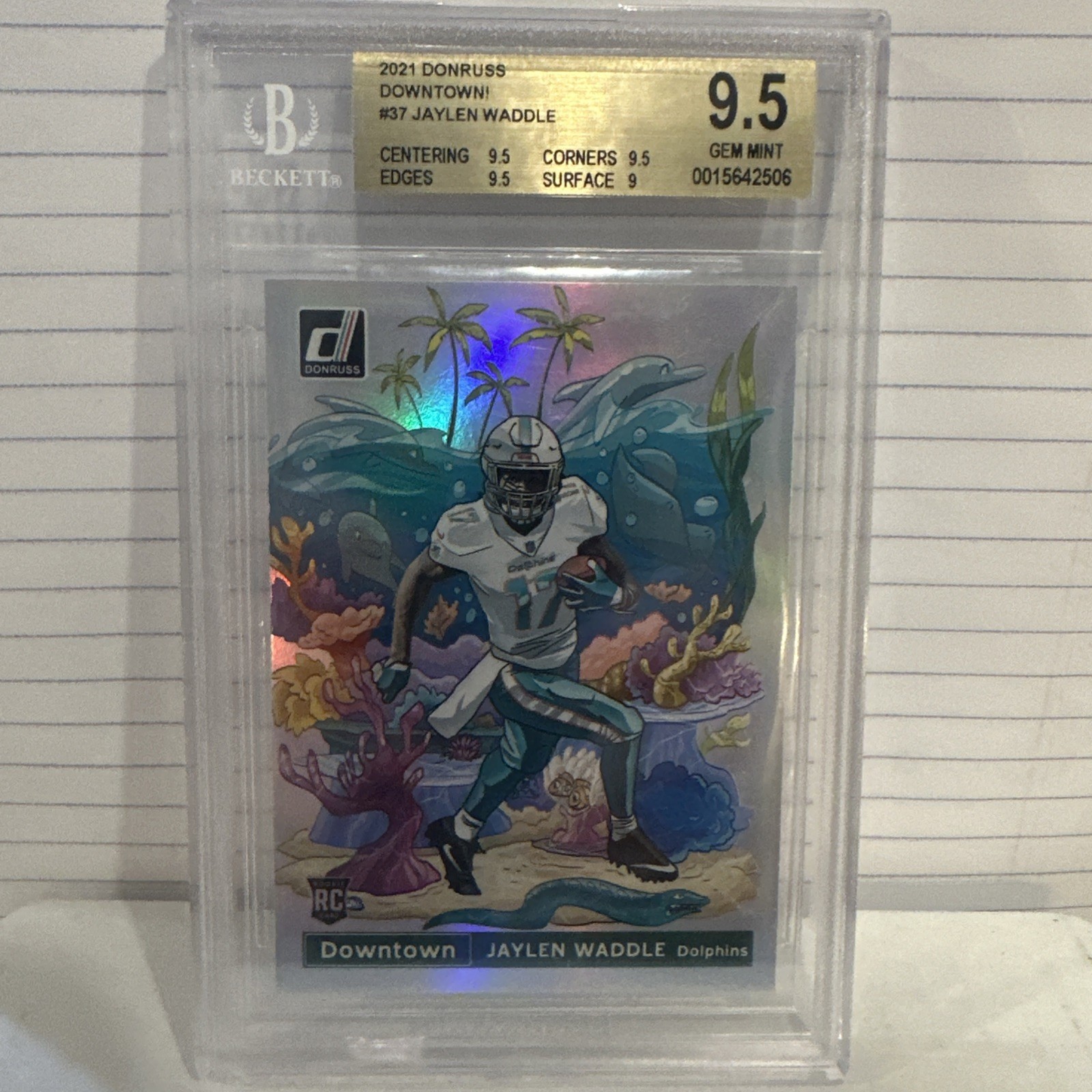 2021 Panini Donruss - Downtown! Jaylen Waddle #DT-37 (RC)