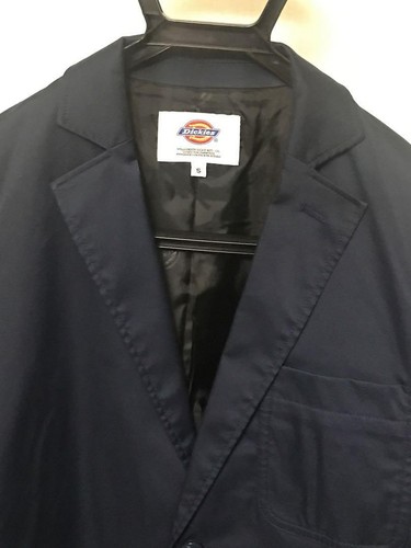 Dickies Tailored Jacket Navy Large S Polyester Spring Summer - Picture 2 of 5