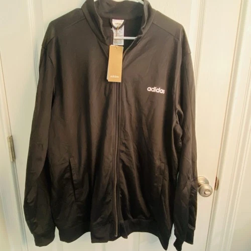 Adidas Essentials Basic Jacket DV2470 Black Men's 2XL Track Fall Windbreaker NWT - product listing photo