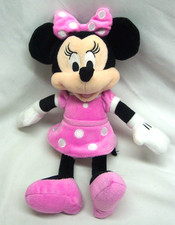 Walt Disney CLASSIC MINNIE MOUSE IN PINK DRESS 10" Plush STUFFED ANIMAL TOY