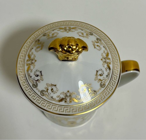 VERSACE x Rosenthal 30th Anniversary Becher mit Deckel limitiert selten Weißgold - Bild 2 von 9