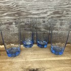 New ListingSet Of 4 Libbey Chivalry Glasses Ice Blue Flat Iced Tea 16oz. Vintage Glassware