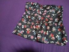 American Eagle Outfitters Silky Peplum Bodice Floral Top Dress Shirt Teen Misses