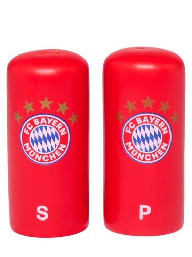 FC Bayern München Salz- & Pfefferstreuer Logo 5 Sterne offizielles Lizenzprodukt - Bild 1 von 6