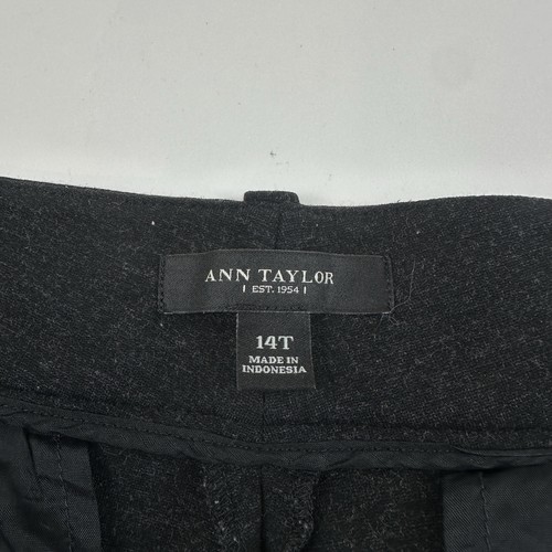 Ann Taylor Sophia gerades Bein Hose Pants dunkelgrau Damengröße 4T mittelhoher Bund - Bild 3 von 12
