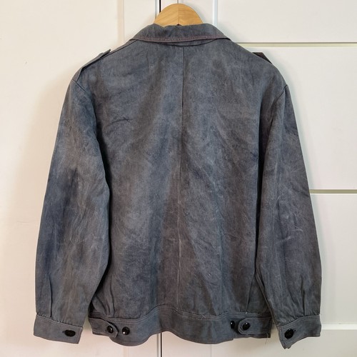 Vintage Distressed French Gray Faded Cotton Chore Works Jacket - Bild 8 von 15