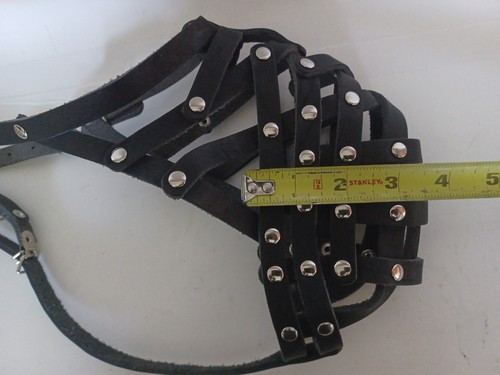 Cesta de cuero real segura bozal para perro 13"- 4" hocico Rottweiler Golden Retriever - Imagen 20 de 20