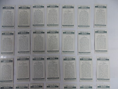 Juego completo de 50 tarjetas de cigarrillo Wills Rugby International serie 1929 - Imagen 8 de 10